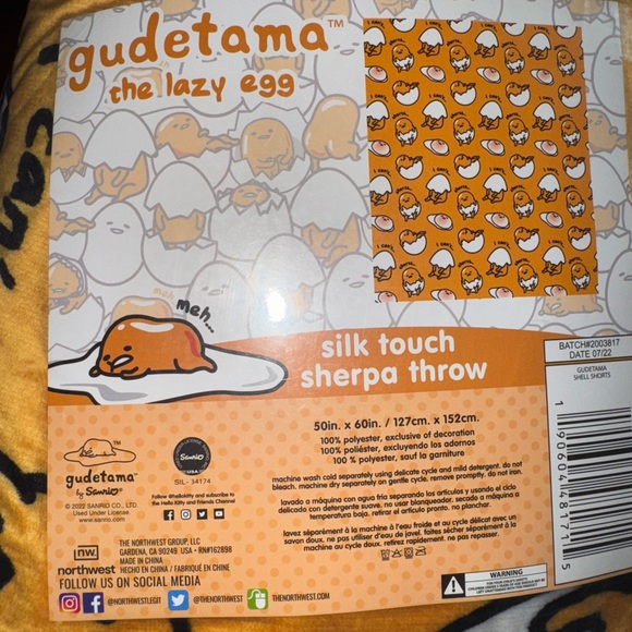 Sanrio Other - Gudetama - the lazy egg - Throw